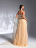 SD3209 Sparkling Sequin Mesh Patchwork Gown