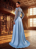 SDE3271 Luxury Beaded Embroidered Sequin Satin Fishtail Gown