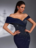 SD3181 Luxe Pearl & Sequin Mermaid Gown