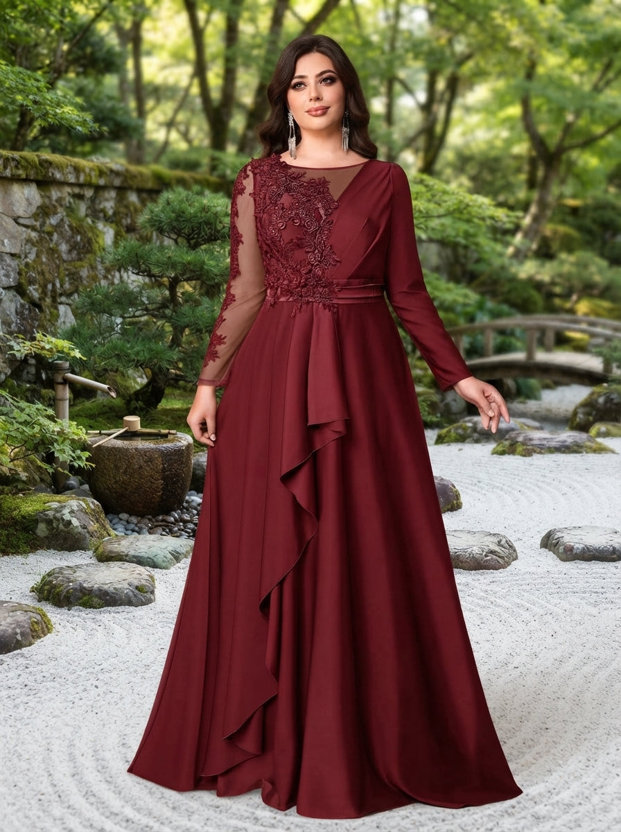 SDE3274 Plus Size Black & Military Green Sequin Asymmetric Gown