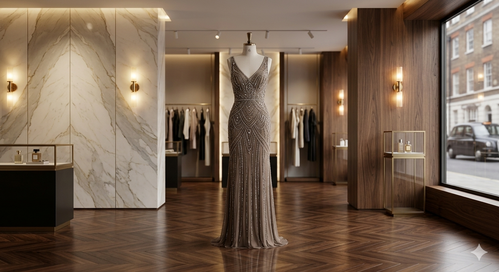 SDE5008 Dark Green A-Line Evening Dress with Beaded Cape Sleeves | Luxury Formal Gown