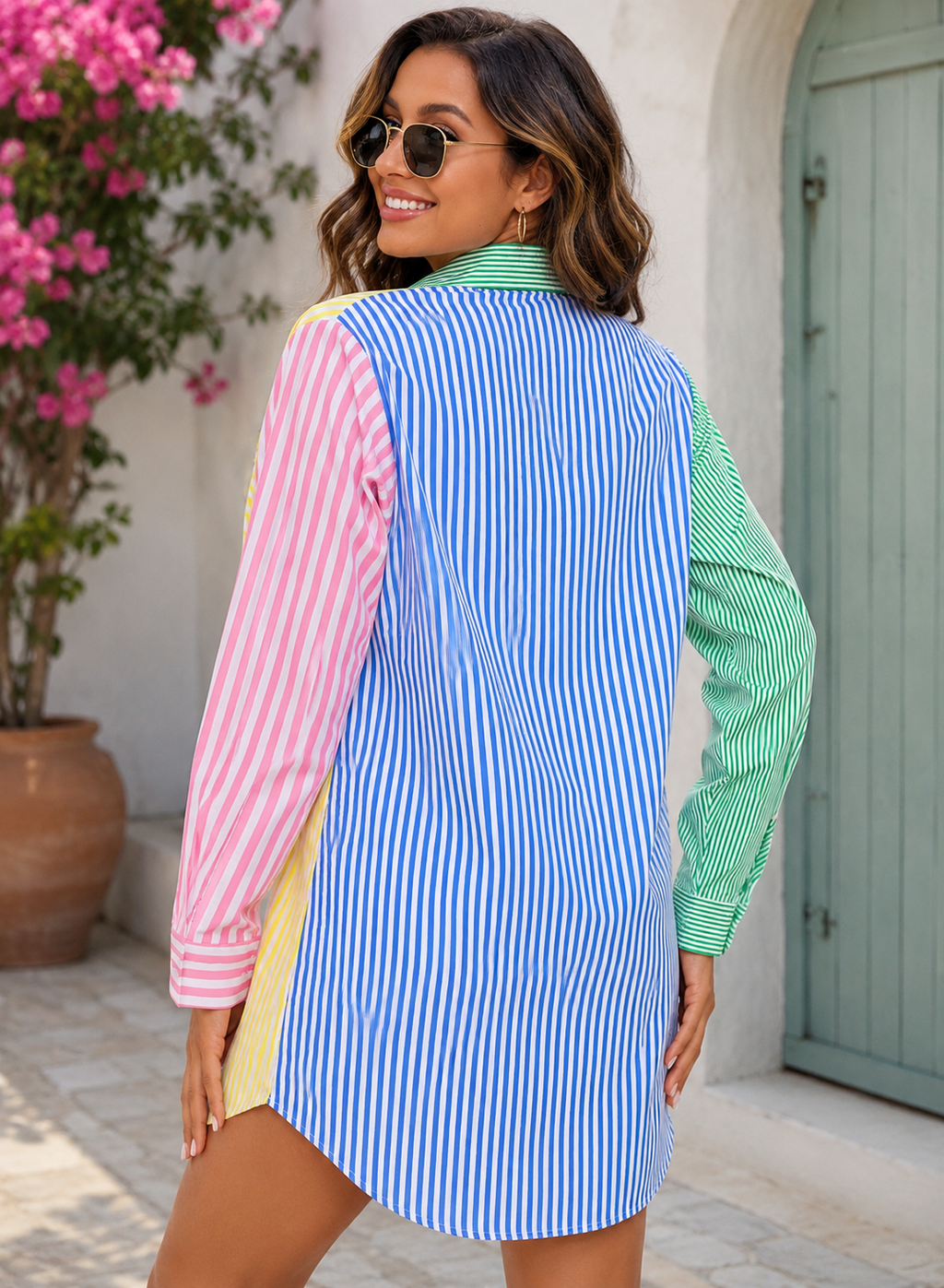 SDT3001 Rainbow Stripe Shirt