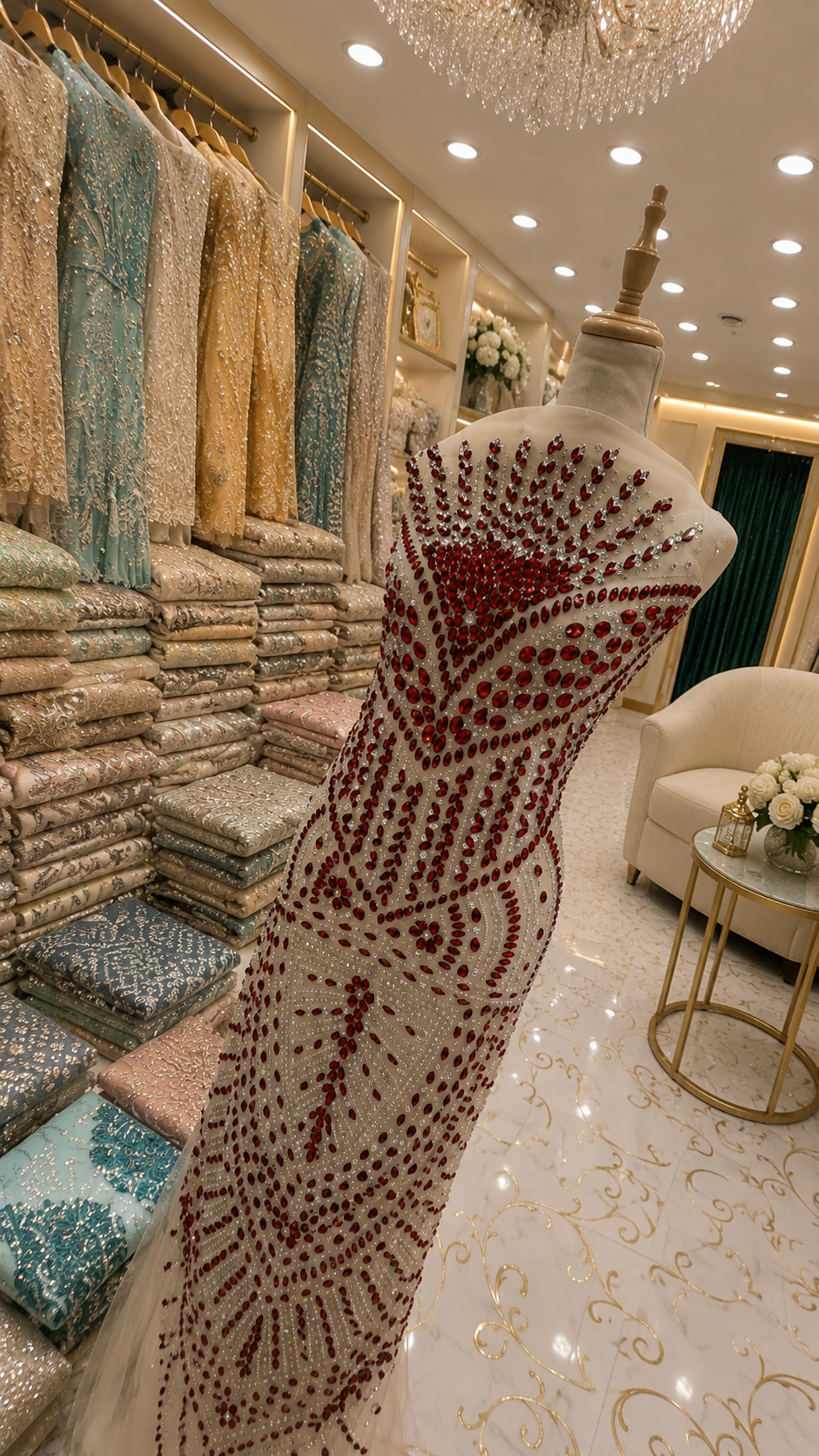 Emerald Radiance Couture Gown – Style No. SDE3242