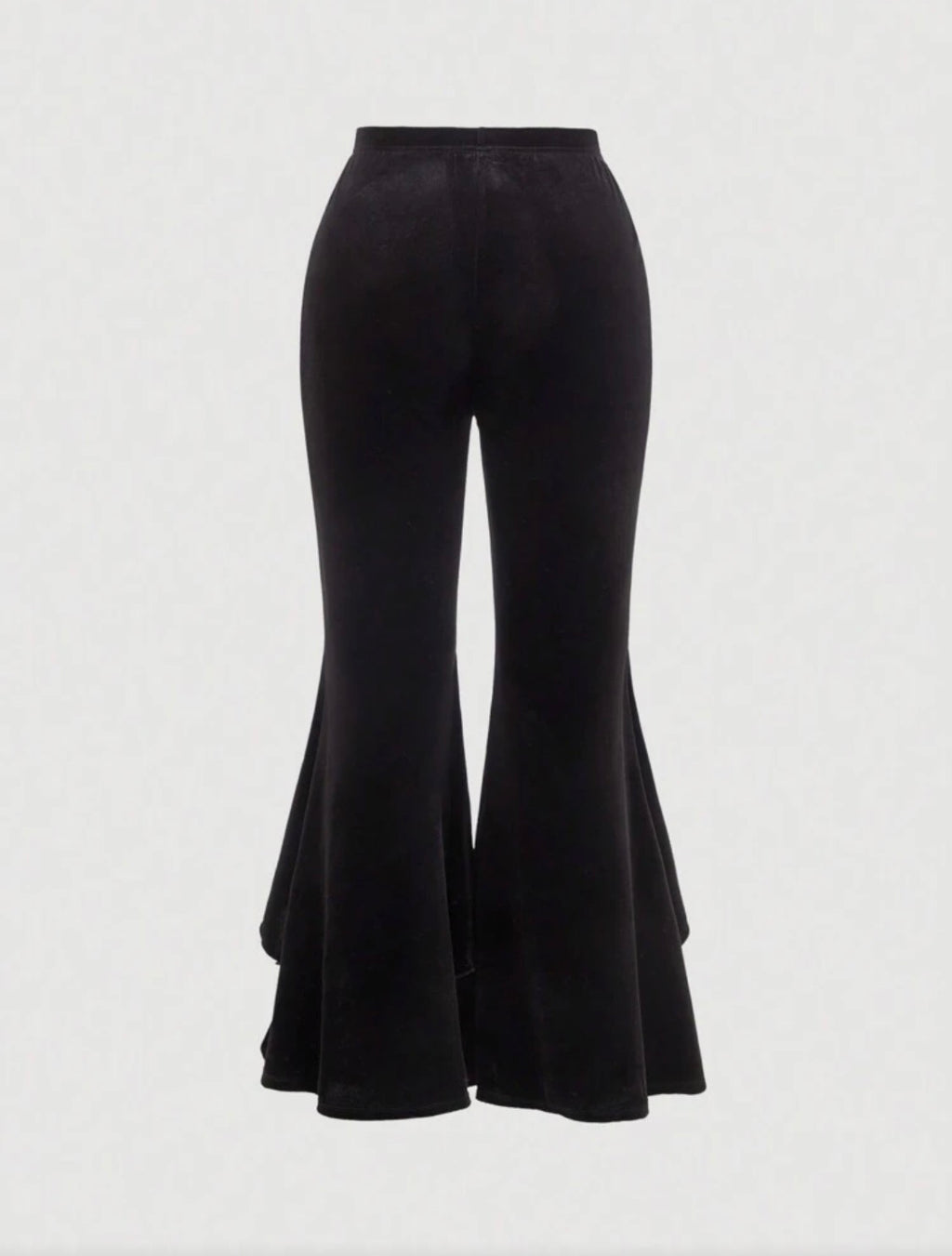 White lace flare trousers lifestyle shot
