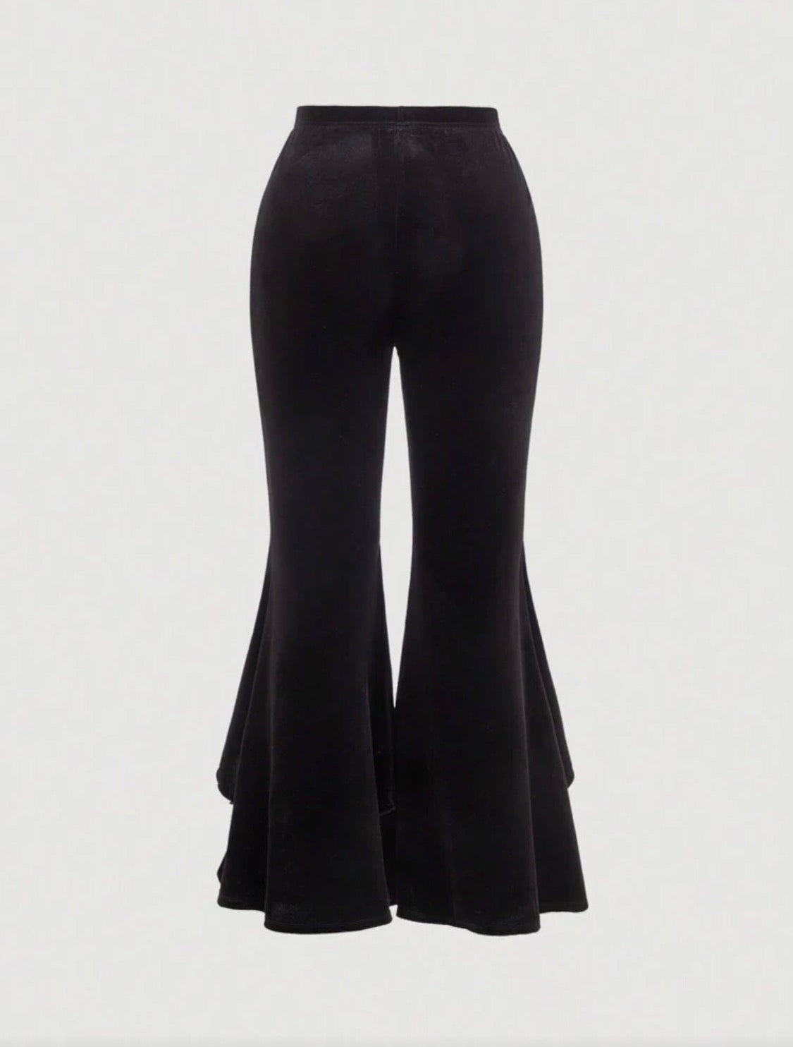 White lace flare trousers lifestyle shot