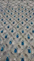 SDF0001 Crystal & Diamanté Embellished Mesh Fabric – Luxury Bridal & Evening Wear