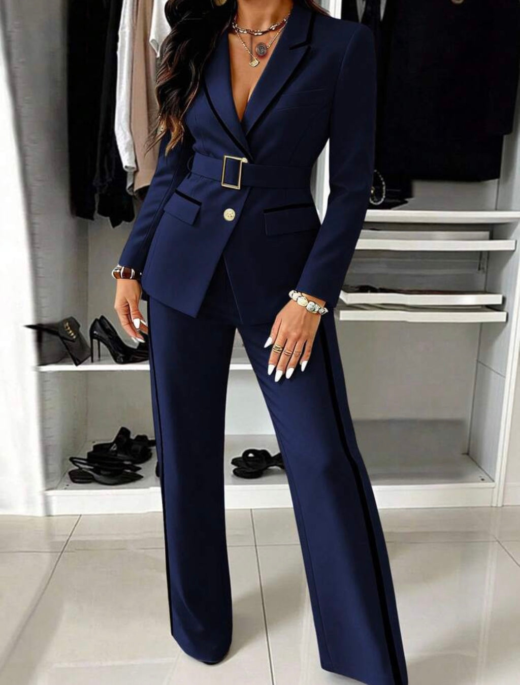 SDS001 Women's Tailored Power Suit – Luxury Office & Corporate Wear UK