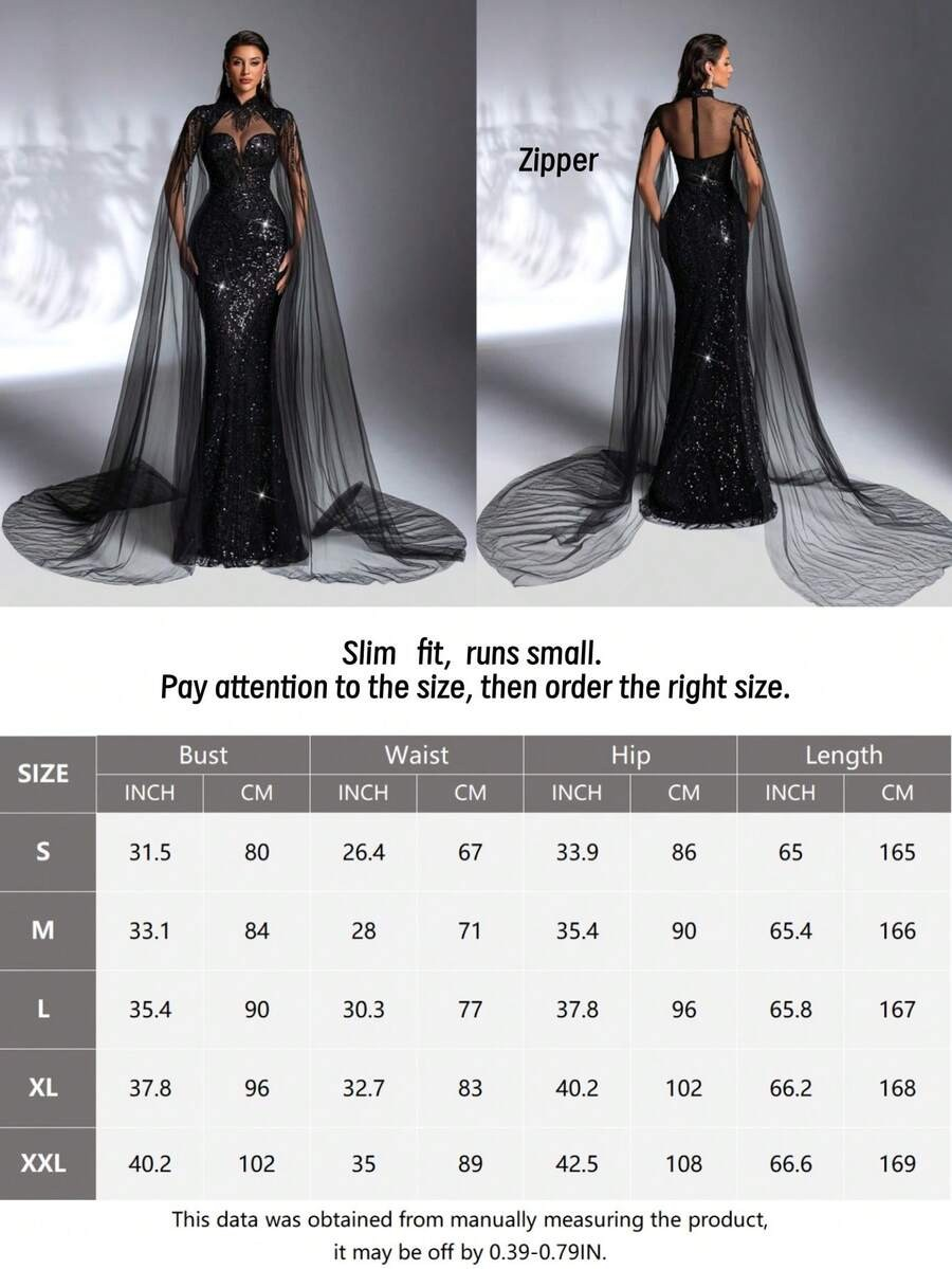 SD3197 Black Sequin Beaded Lace Splice Gown