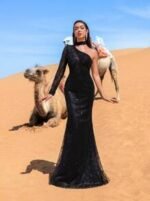 SD3218 One-Shoulder Beaded Mermaid Gown - Image 8