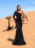 SD3218 One-Shoulder Beaded Mermaid Gown - Image 9