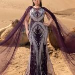 SD3243 Sheer Sleeve Sequin Mermaid Gown