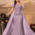 SD3238 Strapless Floral Ruffle Corset Gown