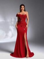 SD3191 Stretchy Heart Neckline Sequin Gown - Image 8