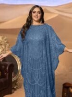 SD3235 Plus Size Sequin Embroidery Kaftan - Image 7
