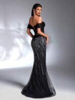 SD3178 Luxe Contrast Mermaid Rhinestone Gown - Image 5