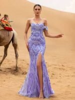 SD3214 Geometric Sequin Mermaid Gown - Image 6