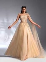 SD3209 Sparkling Sequin Mesh Patchwork Gown - Image 3