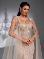 SD3210 Rhinestone Beaded Mermaid Gown - Image 6