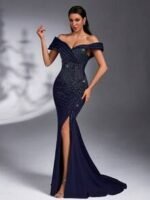 SD3181 Luxe Pearl & Sequin Mermaid Gown - Image 8