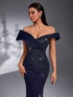 SD3181 Luxe Pearl & Sequin Mermaid Gown