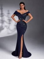 SD3181 Luxe Pearl & Sequin Mermaid Gown - Image 7