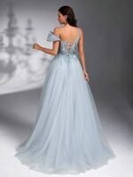 SD3179 Luxe Beaded Asymmetrical Tulle Maxi - Image 4