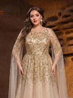 SD3217 Plus Size Sequin Mesh Grand Gala Gown