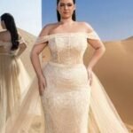 SD3289 Off-Shoulder Mermaid Gown With Flowing Side Ribbons