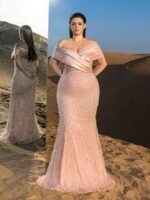 SD3290 Off-Shoulder Beaded Mermaid Gown - Image 7