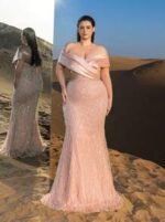 SD3290 Off-Shoulder Beaded Mermaid Gown - Image 8