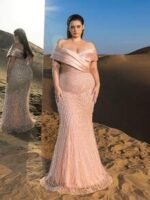 SD3290 Off-Shoulder Beaded Mermaid Gown - Image 3