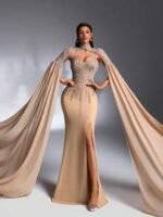 SD3269 Detachable 2-Piece Beaded Tube Top & Chiffon Gown - Image 10