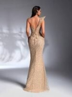 SD3277 Exaggerated Shoulder Sequined Mermaid Gown - Image 6